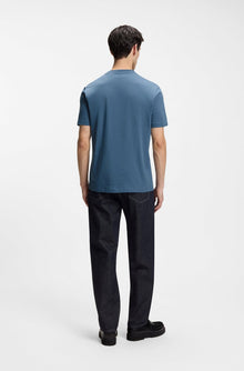 HUGO COTTON-JERSEY T-SHIRT WITH GRADIENT LOGO LABEL