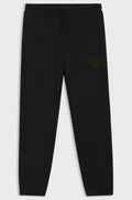HUGO COTTON-TERRY TRACKSUIT BOTTOMS WITH EMBROIDERED LOGO
