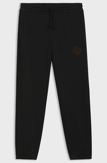 HUGO COTTON-TERRY TRACKSUIT BOTTOMS WITH EMBROIDERED LOGO