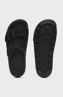 BOSS TWIN-STRAP SLIDES WITH BRANDED BUCKLES