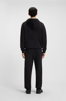 HUGO COTTON-TERRY TRACKSUIT BOTTOMS WITH EMBROIDERED LOGO