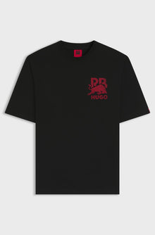 HUGO x RB RELAXED-FIT T-SHIRT WITH BULL MOTIF