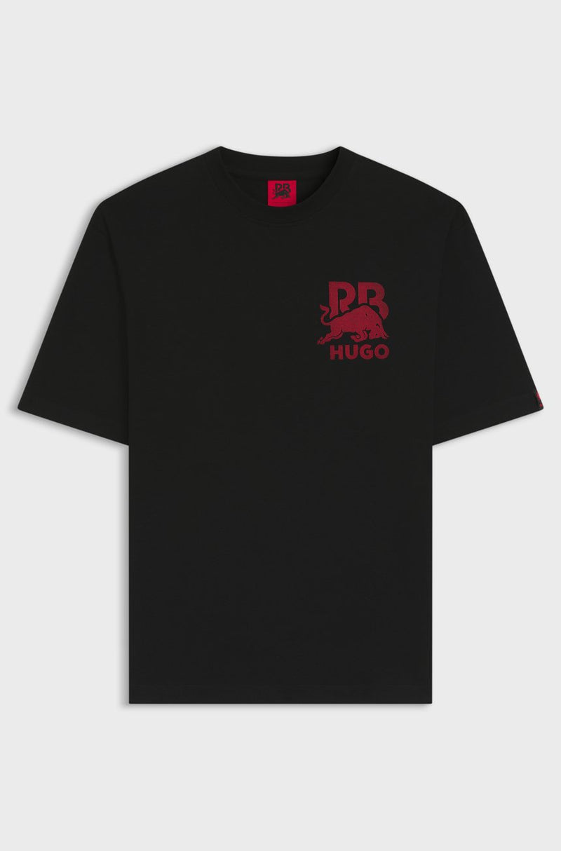 HUGO x RB RELAXED-FIT T-SHIRT WITH BULL MOTIF