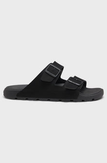 BOSS TWIN-STRAP SLIDES WITH BRANDED BUCKLES