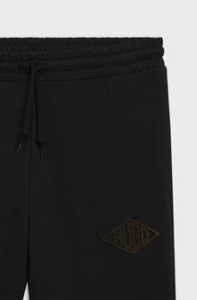 HUGO COTTON-TERRY TRACKSUIT BOTTOMS WITH EMBROIDERED LOGO