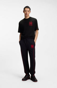 HUGO x RB RELAXED-FIT T-SHIRT WITH BULL MOTIF