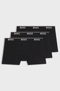 BOSS THREE-PACK OF BOXER BRIEFS IN STRETCH COTTON