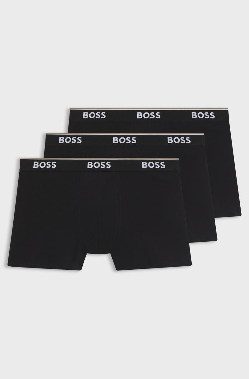 BOSS THREE-PACK OF BOXER BRIEFS IN STRETCH COTTON