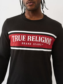 TRUE RELIGION-Three-Panel Long-Sleeved T-Shirt