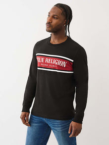 TRUE RELIGION-Three-Panel Long-Sleeved T-Shirt