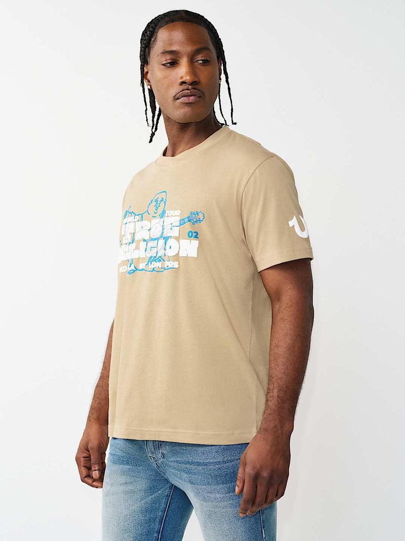 TRUE RELIGION- Logo Blocky Puff Tee